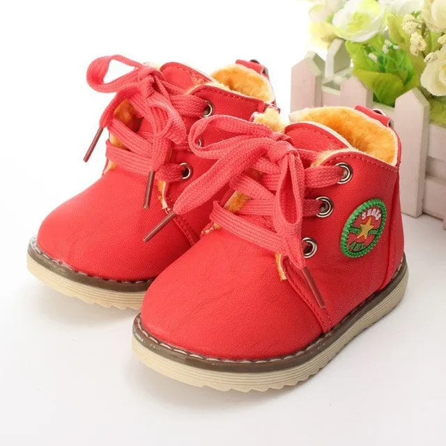 Children's hot sale fashion boots classic 2016 autumn winter kid's keep warm snow boots for boys girls size21-25