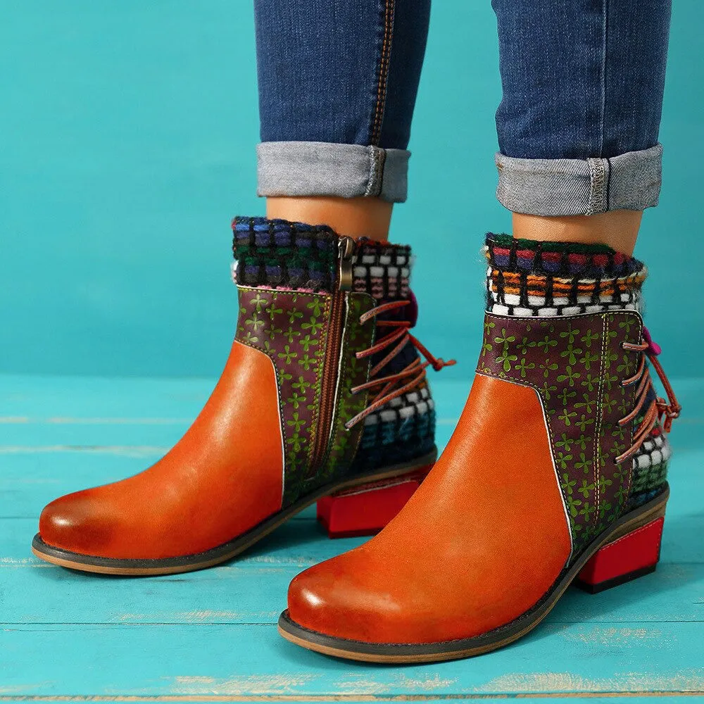 Glamour - Damen-Lederstiefel